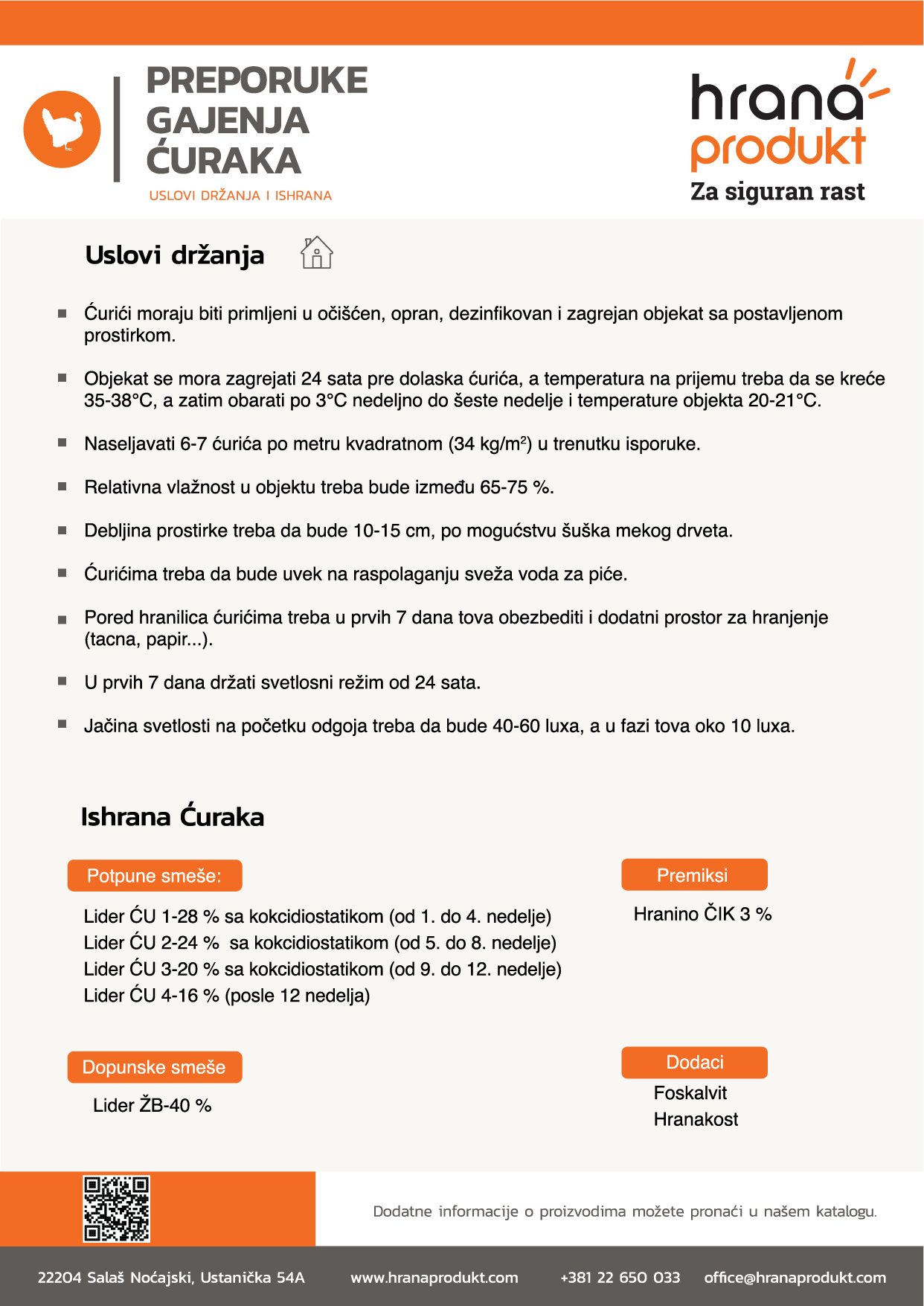 Preporuke gajenja ćuraka